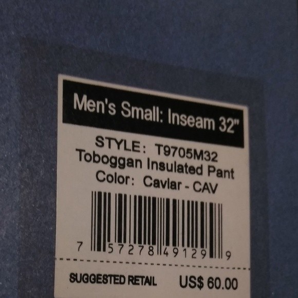 White Sierra Toboggan Insulated Pants 32" L Small - Picture 3 of 8